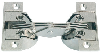 Mitred flap hinge GS 45 mitre cut 45° Opening angle 90° nickel plated zinc alloy/steel