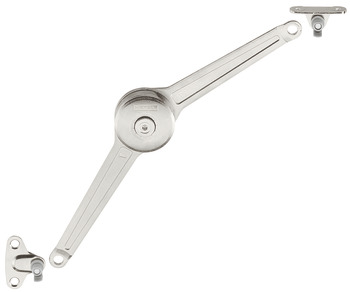 Flap/Lid Stay Complete Set Duo Standard 3666 Heavy version opening angles: 75° 90° or 110° For Hospa screws distance from edge 28 mm nickel plated