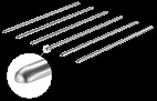 Hot Rods for Protecting Worktops Self Adhesive Zinc alloy Length 450 mm