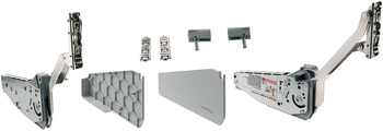 Parallel Lift Up Front Fitting for One-Piece Flaps Free Up For one-piece flaps made from wood glass or with aluminium frame Cabinet height 345-420 mm min. flap height 308 mm flap weight 2.4-4.8 kg grey - view 3
