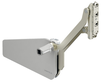 Parallel Lift Up Front Fitting for One-Piece Flaps Free Up For one-piece flaps made from wood glass or with aluminium frame Cabinet height 320-360 mm min. flap height 280 mm flap weight 3.0-5.7 kg grey