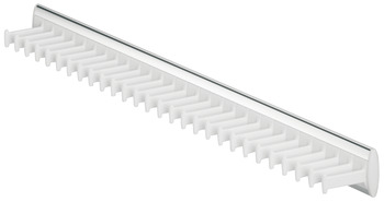 Tie Rack for 28 Ties Aluminium rail with plastic rack Black hooks