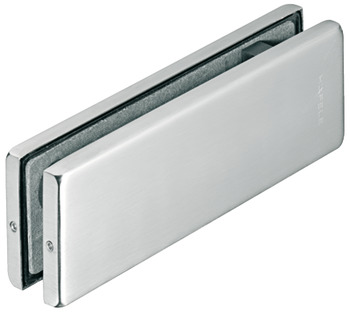 Patch Fitting Set Self closing with Side Panel and Bottom Pivot Startec For double action doors Matt stainless steel finish