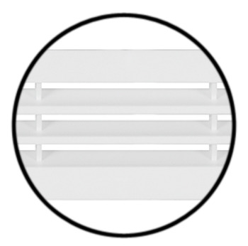 Ventilation Grille Rectangle 512x60mm Plastic White - view 2