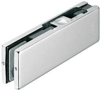 Patch Fitting Set Self closing with Side Panel and Bottom Pivot Startec For double action doors Matt stainless steel finish - view 2