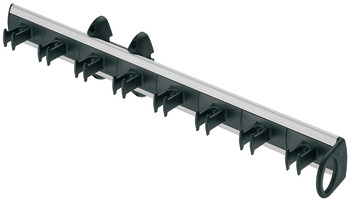 Pull Out Belt Rack for 8 belts Aluminium rail with plastic rack Black hooks