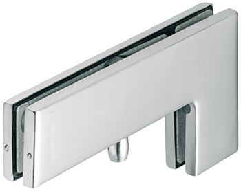 Patch Fitting Set Self closing with Side Panel and Bottom Pivot Startec For double action doors Matt stainless steel finish - view 3