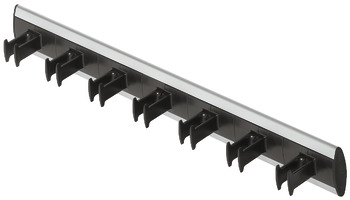 Belt Rack for 7 Belts Aluminium rail with plastic rack Black hooks
