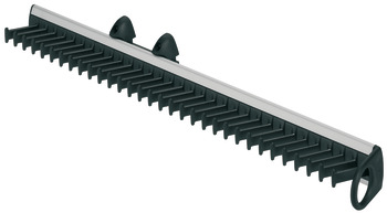 Pull Out Tie Rack Depth 505-520 mm Aluminium rail with plastic rack Black rack