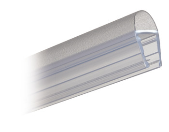 Shower Seal Bulb Seal Length 2010 mm Suitable for toughened glass doors 6-8 mm thick Transparent PVC finish