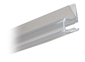 Shower Seal Door Jamb Profile for 90° Applications Length 2010 mm Suitable for toughened glass doors 6-8 mm thick Transparent PVC finish
