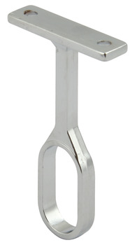 Rail Centre Support Chrome for use with Oval Wardrobe Rails 15 mm Wide Zinc alloy