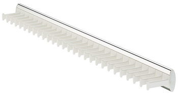 Tie Rack for 28 Ties Aluminium rail with plastic rack White hooks
