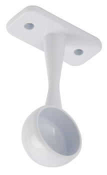 Rail End Bracket Ø 19 mm Zinc Alloy White finish