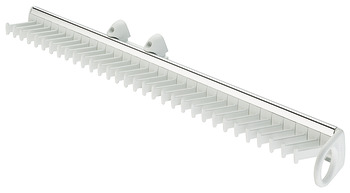 Pull Out Tie Rack Depth 505-520 mm Aluminium rail with plastic rack White rack
