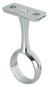 Rail Centre Support for use with Ø 25 mm Wardrobe Rails Zinc alloy Chrome plated finish
