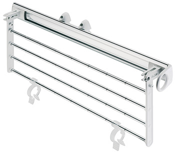 Pull out Rails for Ties Trousers and Skirts Aluminium rail with plastic rack/clips White rack