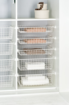 Wardrobe Basket Depth 494 mm Load Capacity 15 kg Steel For cabinet width 400 mm basket width 336 mm x basket height 175 mm