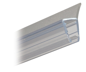 Shower Seal Edge Wipe 135° Length 2010 mm Suitable for toughened glass doors 6-8 mm thick Transparent PVC finish