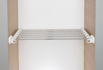 Pull Out Trouser Rack Adjustable Aluminium and Plastic Load capacity 8 kg White/bright aluminium finish