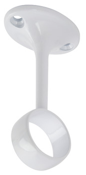 Rail Centre Bracket Deluxe Ø 25 mm Zinc Alloy White finish