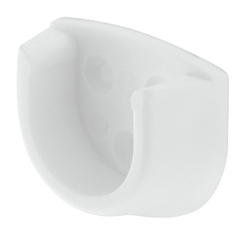 Rail End Support for use with Ø 20 mm Wardrobe Rails Screw Fixing White finish