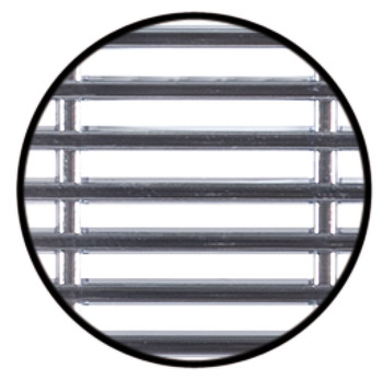 Ventilation Grille Rectangle 170x42mm Plastic Chrome - view 2
