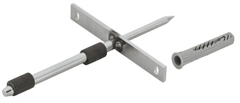 Concealed Shelf Support Press-Fit with Mounting Plate for Installation into Masonry Walls For concealed mounting of shelves size: 12 mm for min. shelf thickness: 22 mm