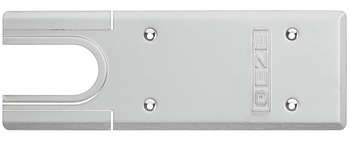 Cover Plate for Geze TS 500 NV Floor Spring Satin brass