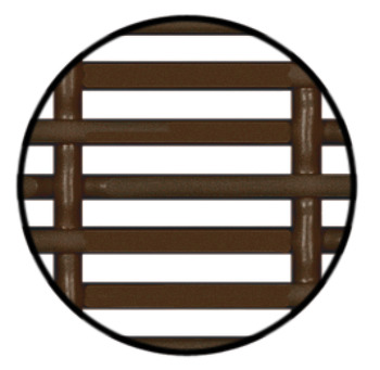 Ventilation Grille Rectangle 225x120mm Plastic Brown - view 2