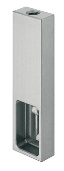 Rail End Support Under Shelf Fixing for use with Square Wardrobe Rails Matt brushed finish