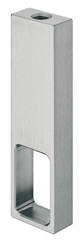 Rail Centre Support for use with Square Wardrobe Rails Matt brushed finish