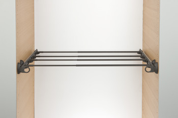 Pull Out Rack Width Adjustable Aluminium and Plastic System Plus Load capacity 7 kg Brown/brown finish