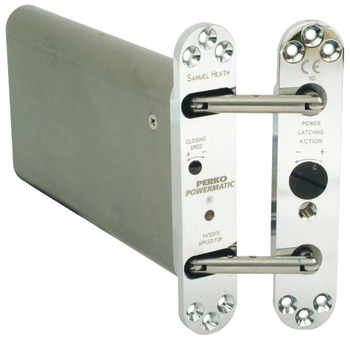Door Closer Concealed Hydraulic with Latch Action Perko Powermatic Door weight ≤75 kg Satin chrome