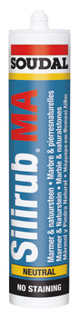 Specialist Sealant Silicone for Marble and Stone Tube 310 ml Soudal Silirub MA Clear