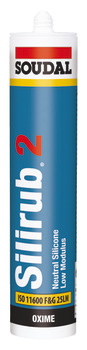 Silicone Sealant Low Modulus Tube 300 ml Soudal Silirub 2 White