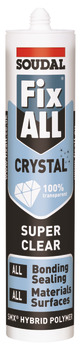 Super Clear Sealant and Adhesive SMX Hybrid Polymer Tube 290 ml Soudal Fix All Crystal Clear
