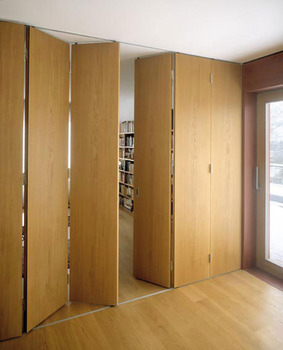 Fitting Set for Folding Interior Doors Hawa-Variofold 80/H Top hung system Set 1 - Basic set (2 doors) with pivot bearing and guide