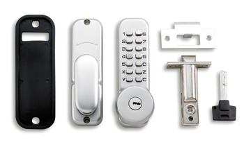 Digital Lock Mechanical Knob Operated Zinc Alloy Economy For internal and external applications Key override satin chrome