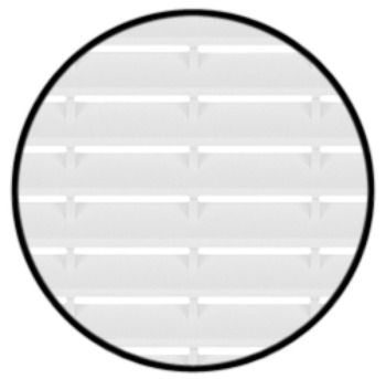 Ventilation Grille Rectangle D123mm Plastic White - view 2