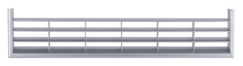Ventilation Grille Rectangle 367x79mm Plastic Stainless Steel