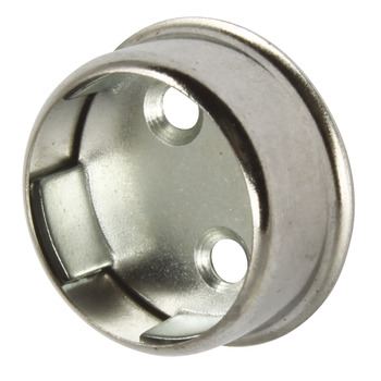 Wardrobe Rail Socket for use with Ø 25 mm Wardrobe Rails Chrome plated finish
