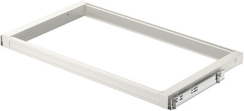 Pull Out Frame Häfele Dresscode For side panel thickness of 19 mm Width B 820 mm for cabinet width 900 mm traffic white RAL 9016