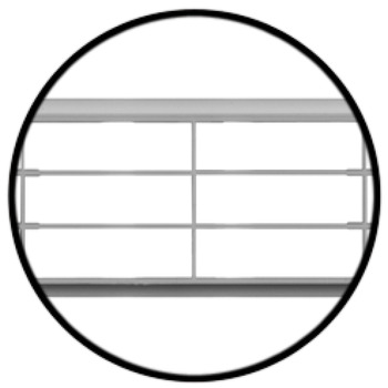 Ventilation Grille Rectangle 400x72mm Plastic White - view 2