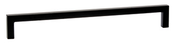 U Pull Handle Zinc Alloy Matte Black 28.5x128mm Fixing Centres