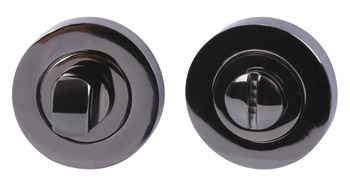 WC Release and Inside Turn Ø 53 mm Round Rose Zinc Alloy Emergency release and inside turn Black nickel