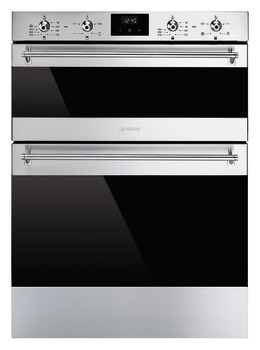 Smeg Cls DUSF6300X Ovn Dbl BU MF Black/ Stainless Steel
