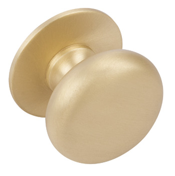 Knob Brass Ø 30-35 mm Delia Ø 35 mm - Brushed brass