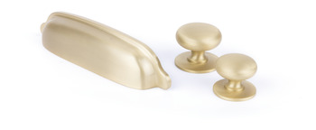 Knob Brass Ø 30-35 mm Delia Ø 35 mm - Brushed brass - view 2