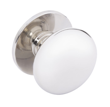 Knob Brass Ø 30-35 mm Delia Ø 30 mm - Polished nickel